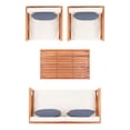 thumbnail image 7 of Safavieh Nunzio Adult 1 Wood Outdoor Dining Sets with Pillows, Natural/Beige, 7 of 7