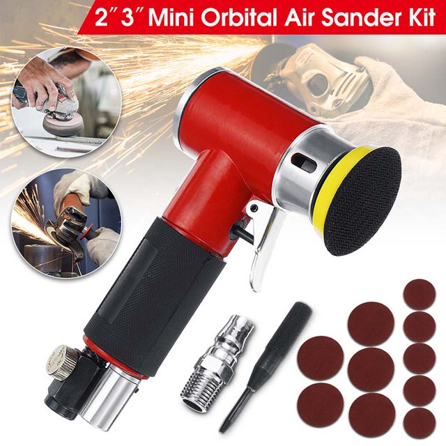 2'' 3'' Mini Orbital Air Sander Kit car Buffer Dual Action Orbital Polisher