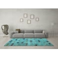 thumbnail image 3 of Ahgly Company Indoor Rectangle Abstract Light Blue Modern Area Rugs, 6' x 9', 3 of 4