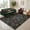 Dark green, variant on Kzaei 5'x7' Floral Scalloped Area Rug for Living Room, Washable Soft Rug with Non-Slip Backing, Large Floral Vintage Distress Print Pattern Carpet, Green