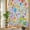 Orange, variant on Pure Red Privacy Window Film, Decorative Stained Glass Window Film, Simple Solid Color Resuable Rainbow Static Cling for Home Bathroom Living Room Glass Door 17.7"x39.3"
