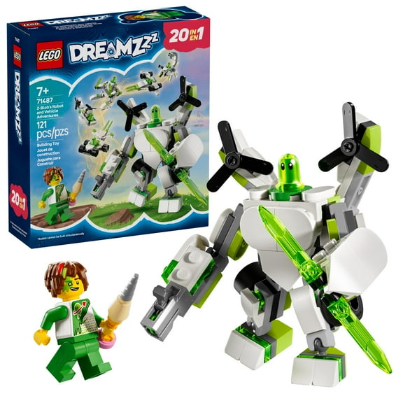 LEGO DREAMZzz Z-Blob's Robot and Vehicle Adventures Robot Toy Building Kit - Mech Suit Set for Kids, Boys and Girls, Ages 7  - 19 Rebuild Options for Pretend Play - Gift Idea for Birthday - 71487