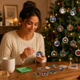 thumbnail image 5 of 12Pack Mixed Christmas Character Diamond Art Kits for Adults,Wooden Ornaments for Christmas Tree, 5 of 7