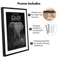 thumbnail image 4 of Americanflat 22x28 Poster Frame with Polished Plexiglass with 18x24 Mat Display Photo Soho Collection - Black, 4 of 8