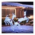 thumbnail image 3 of Yunken 3-Piece Christmas Pre-Lit Lighted Reindeer Family Set for Outdoor Lawn Decoration, LED Illuminated Holiday Decor, 3 of 9