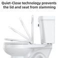 thumbnail image 3 of Round Toilet Seat with Soft Close, Quick-Release & Top-Mount Installation – Durable, Quiet – Fits Most Standard Round Toilets – White, 3 of 8