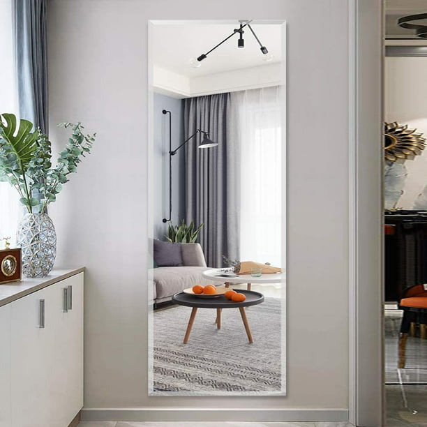 Neutype Full Length Wall Mirror 47 X, Frameless Beveled Door Mirror