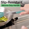thumbnail image 5 of GORILLA GRIP Set of 2 Stainless Steel Heat-Resistant Kitchen Tongs, 7 and 12 Inch, Mint, 5 of 10