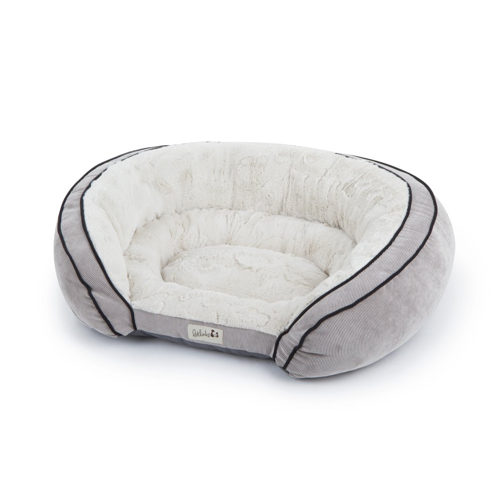 Petlinks Supreme Soother Gel Memory Foam Pet Bed, Medium, Gray 28 x 21 x 7