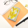 thumbnail image 7 of Cloth Wallet with Lanyard & Multiple Compartments Fashion Purse Zipper Clutch Bag for Cash Cards Coins Yellow and White Checkered Squares, 7 of 7