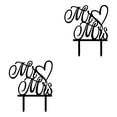 thumbnail image 1 of Bearachild And Wedding Cake Toppers Oro Plata Negro Multi-Estilo Brillo Acrílico Novia Novio Wedding Cake Decoración Suministros negro 2piezas, 1 of 6