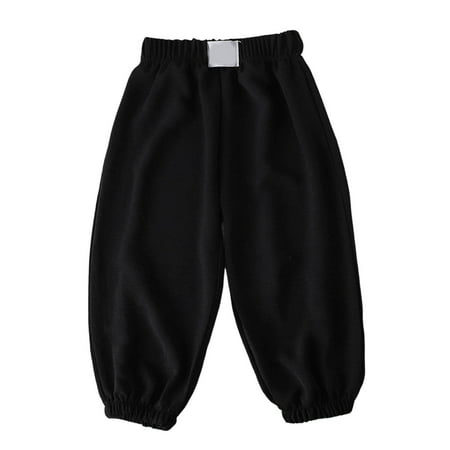 Kureaily Summer Little Baby Girls Boys Sports Breathable Trousers/ 4-5 Years/ Little Kid (Black)