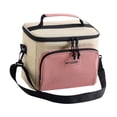 thumbnail image 2 of Bolsa de almuerzo térmica de tela Oxford, a prueba de fugas, reutilizable, portátil, organizador térmico Rosa, 2 of 9