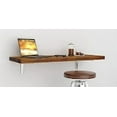 thumbnail image 3 of MCC Wall Mounted Floating Desk Folding Table for Small Spaces Kitchen Counter, Laundry Shelf, Computer Workbench for Wall, Fold Down Desk and Free Spirit Level Gift, 3 of 5