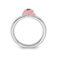 thumbnail image 5 of Gem & Harmony Sterling Silver Pink Awareness Ribbon Ring for Women, 5 of 6