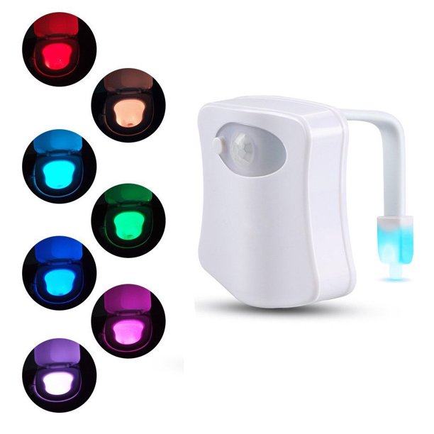 2PACK AGPtek Sensor Motion Activated LED Toilet Bowl Night Light with 2