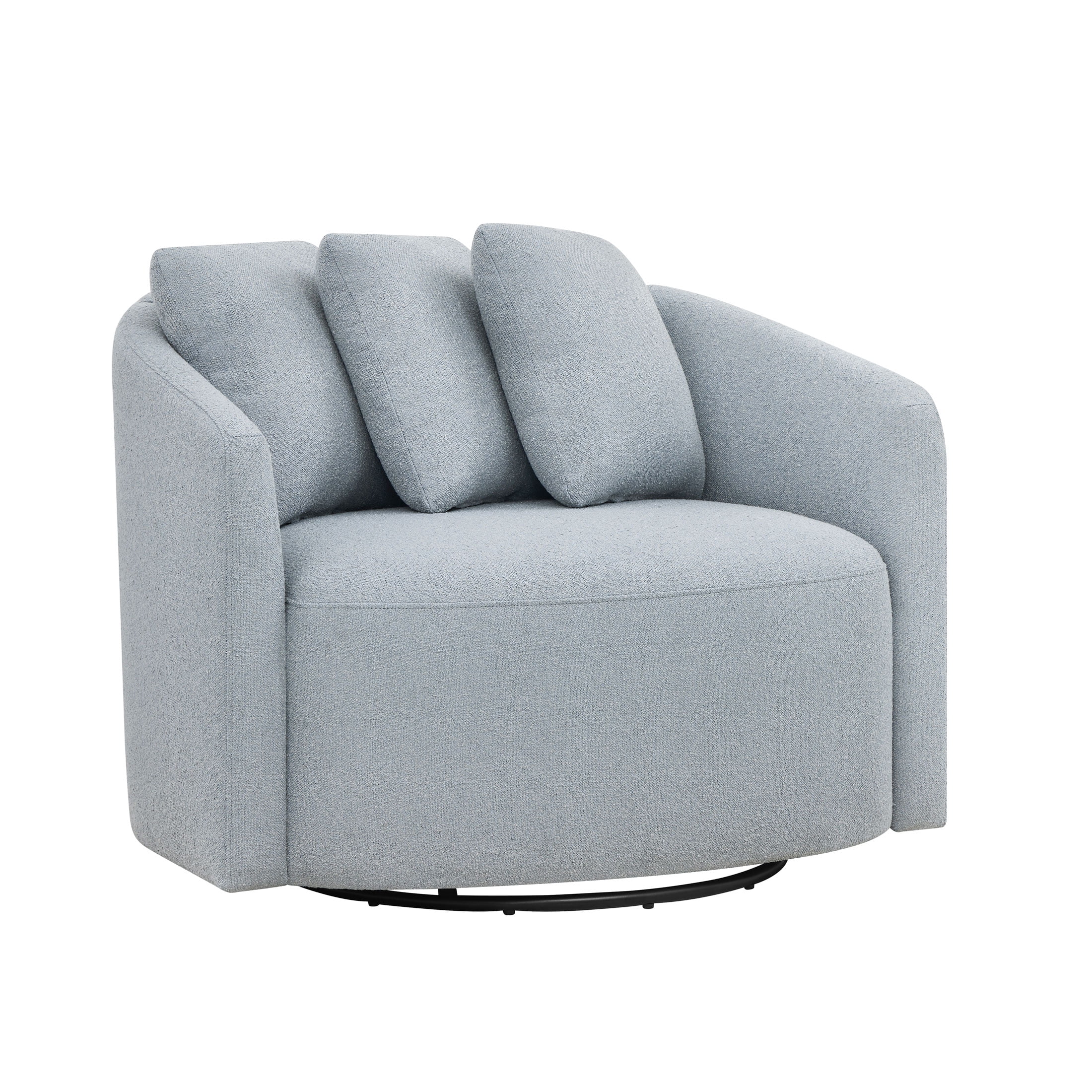Beautiful Drew Accent Chair by Drew Barrymore, Cornflower Blue Boucle