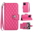 thumbnail image 7 of Allytech Wallet Case for iPhone 15 Pro, Luxury PU Leather Shockproof Protective Flip Cover for Women Girls, Kickstand Folio Case with Card Slots Holder Wrist Strap Lanyard - Rose, 7 of 7