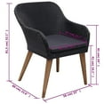 thumbnail image 4 of vidaXL 7 Piece Garden Dining Set Black, 4 of 5