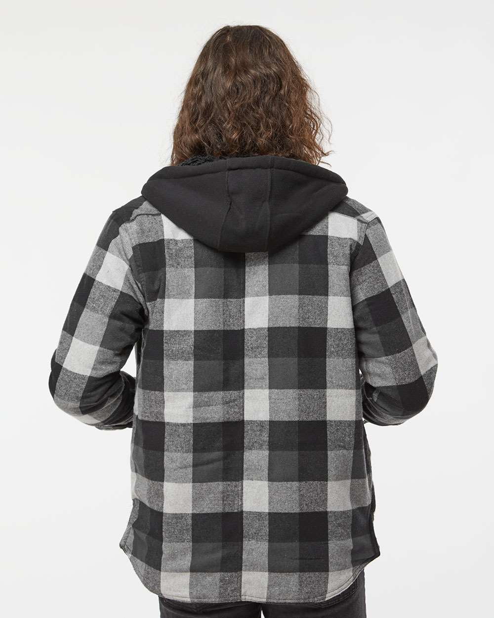 Burnside B8620 Men's Hooded Flannel Jacket - Walmart.com