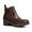 Red brown, variant on Bocca Women's Black Chelsea Boots Chunky Heel Ankle Booties Size 8.5