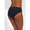 thumbnail image 4 of LASCANA Women's Scalloped Classic Bikini Swimsuit Bottom Contrast Trim, 4 of 6