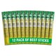 thumbnail image 1 of Premium Grass-Fed & Finished Beef Jerky Snack Sticks 12-Pack: Jalapeño Flavor, 8g Protein, Certified Free from Top 9 Allergens, Gluten-Free, Non-GMO, Zero Sugar, Keto, Paleo, 1 of 5