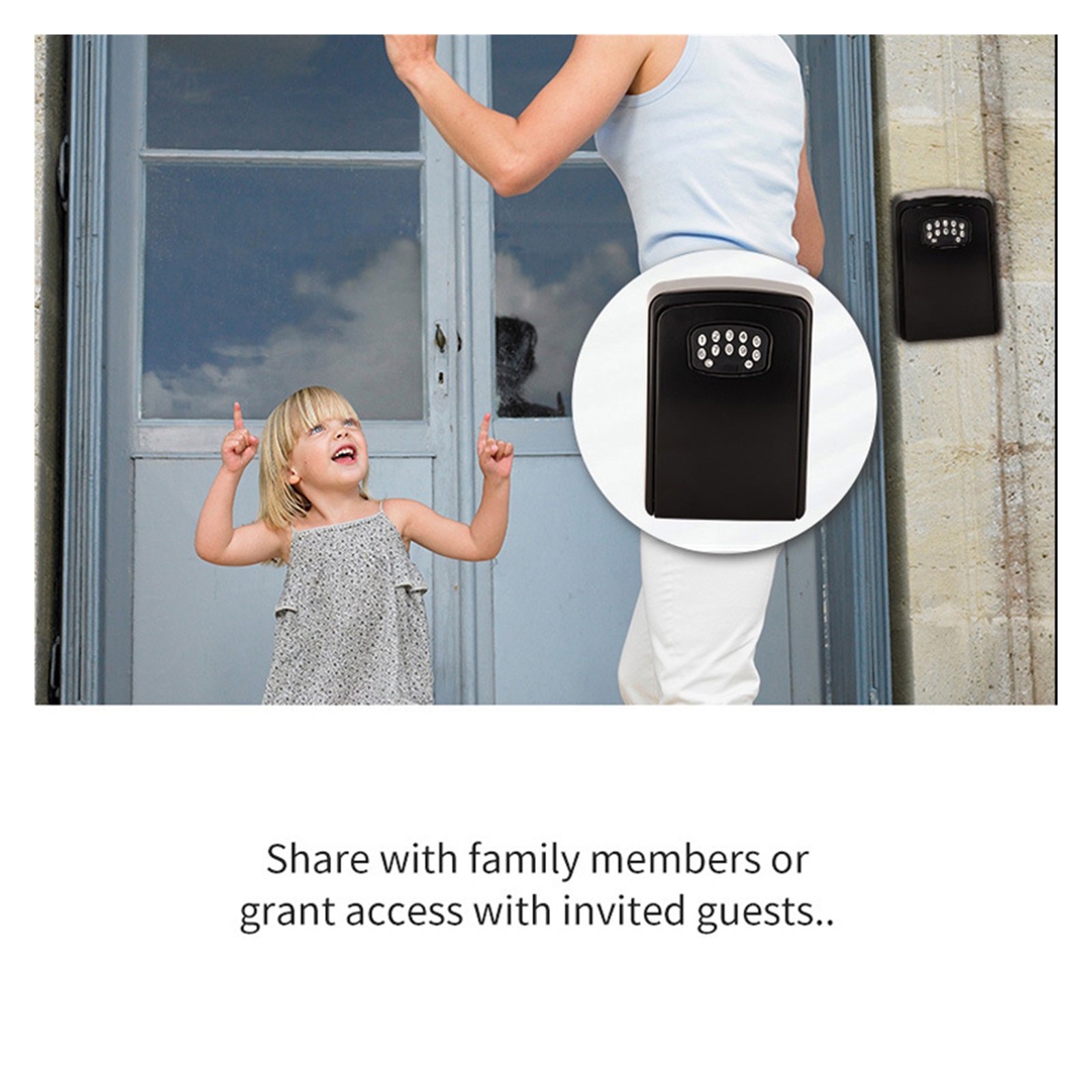 Tuya Smart Home Key Storage Secret Box APP Unlock Security Code Lock Waterproof Wall Mount Key Safe Box ,Prevent Theft