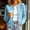 Light Blue, variant on Liuinsasek Womens Cropped Cardigan Fashion Solid Color Long-Sleeve Crew-Neck Button Down Micro-Cable Knit Stylish and Versatile Winter Clothes