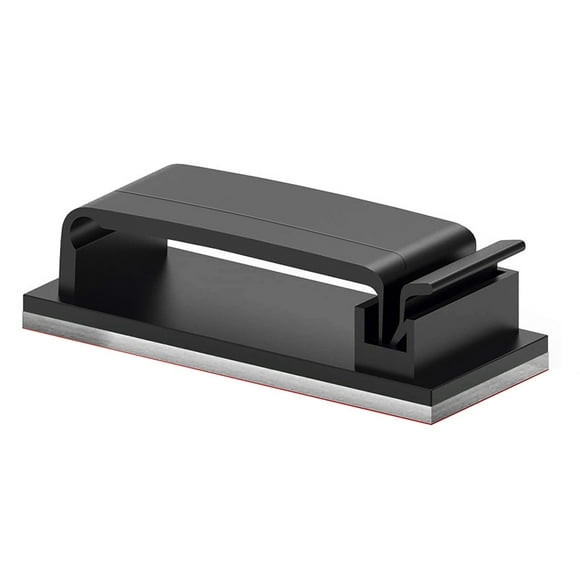 Set of 20 Cable Clips, Cord Organizer, black