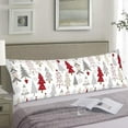 thumbnail image 2 of Christmas Body Pillow Cover 20x54 Pillow Case Christmas Tree Cushion Long Pillowcase with Zipper Red Grey White Pillow Covers Decorative Soft Large Bedding Pillow Cases for Bedroom,Couch, 2 of 6