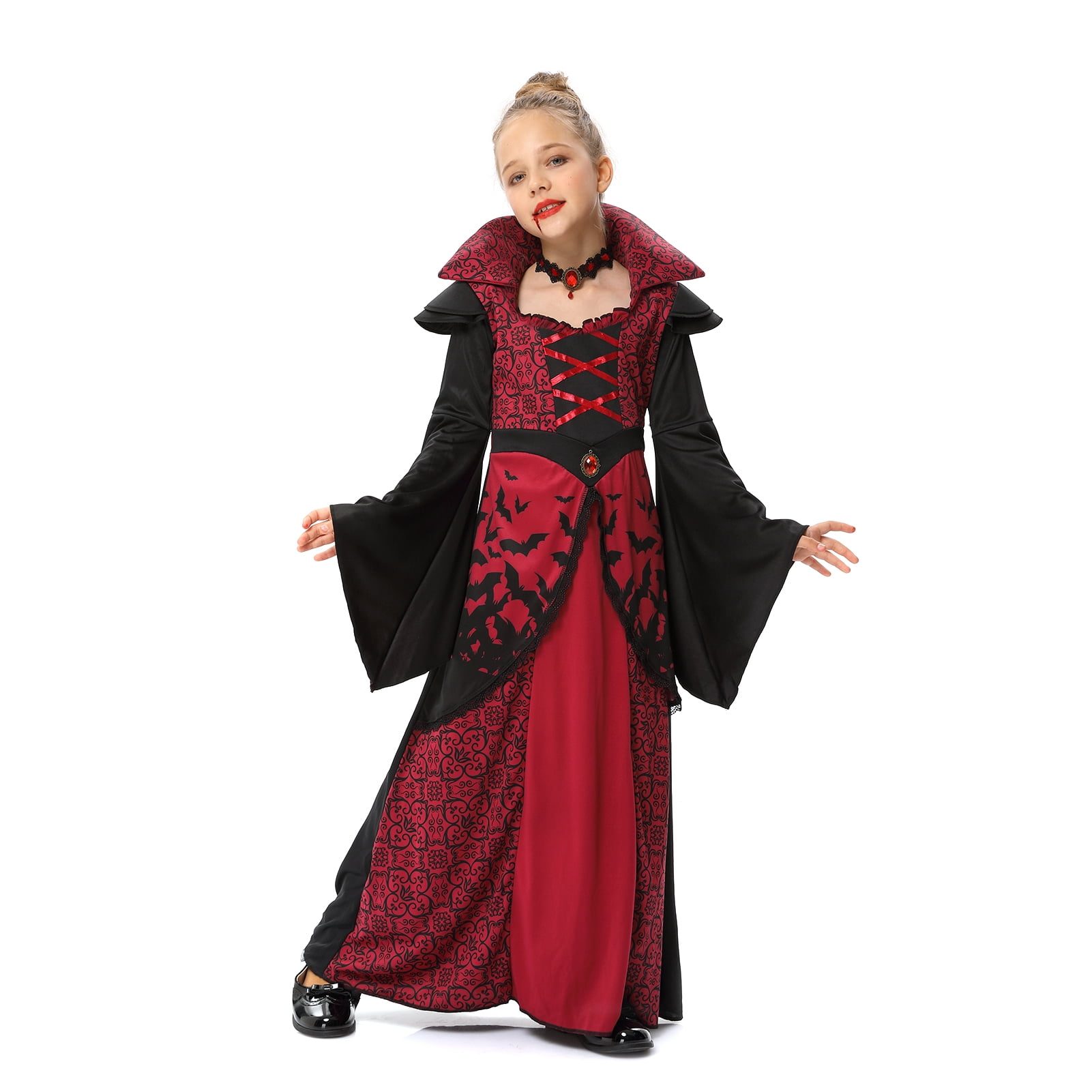 Royal Vampire Costume Set for Girls, Vampire Queen Costume for