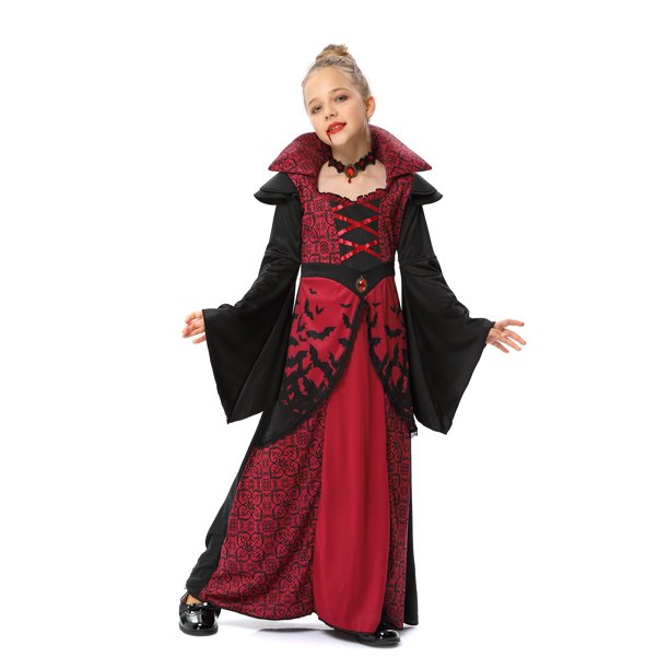 Royal Vampire Costume Set for Girls, Vampire Queen Costume for