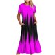 thumbnail image 4 of Vestido de Manga Corta para Mujeres Vestido de Verano de Cuello Redondo Impreso, Poliéster de Tamaño Verdadero Diario Y Vestido de Fiesta, 4 of 5