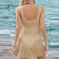 thumbnail image 5 of FcBaudy Maillots de Bain pour Femmes, Maillots de Bain pour Femmes Mode Femme Couleur Unie Décolleté Plongeant Robe à Fleurs Métalliques à Empiècements Jupe à Bretelles Femme Robe en polyester, 5 of 5