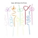 thumbnail image 4 of Advancent 10x pajitas Crazy Curly Loop para fiesta de cumpleaños y celebración de festivales pajita de estilo transparente Kits de desorden para acampar, 4 of 6