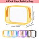 thumbnail image 2 of Neceseres PLULON, paquete de 6 bolsas de maquillaje transparentes aprobadas por la TSA, 2 of 6