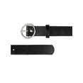 thumbnail image 2 of INSPIRE CHIC Women's Leather Belts Black Waist Belt with Pin Buckle for Dress Jeans Two Sizes Round Silver Buckle, 2 of 6