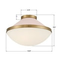 thumbnail image 2 of Crystorama Lighting Group XAN-8002-VG-MK Xander 2 Light 16" Wide Flush Mount Bowl Ceiling, 2 of 7