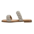 thumbnail image 3 of Corkys Womens Don't Get It Twisted Braided Rhinestone Slide Flat  Casual Sh, 3 of 5