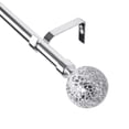 thumbnail image 2 of Glass Mosaic Ball Finials Curtain Rod，3/4” Adjustable Curtain Rod，48-84 Inch，Chrome, 2 of 6