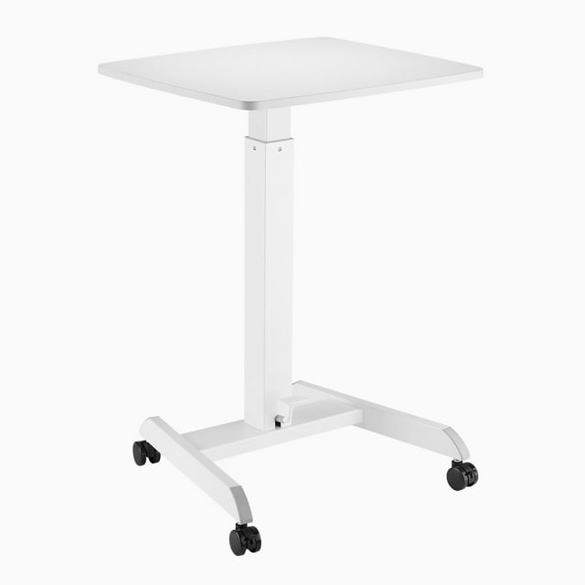 Desky Bureau Piédestal Simple Assis-Debout - Blanc