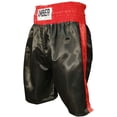 thumbnail image 2 of Fearless Classic Satin Pro-Style Boxing Trunks, Premium Lightweight Fight Shorts for Training, Sparring, and Gym Wear, Black/Red, X-Small, 2 of 4