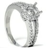 Pompeii3 3/8ct Diamond Engagement Setting Split Shank 14K Ring