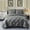 Dark Gray, variant on 6 Piece Twin Comforter Set Bed in A Bag - with Comforters, Sheets, Pillowcase & Sham
