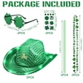 thumbnail image 2 of Alaiyaky St Patricks Day Accessories for Adult, St Patrick's Day Hat, Patrick Costume Accessories Decorations Party Favor Packs Hat Stickers Glasses Accessories Set, 2 of 7