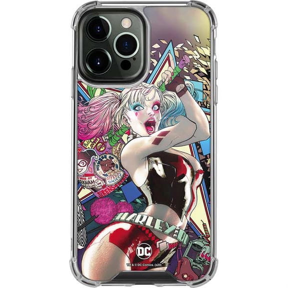 Skinit DC Comics Harley Quinn Action Pose iPhone 14 Pro Max Clear Case