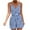 Light Blue, variant on aidice Dressy Jumpsuits for Women V Neck Sleeveless Adjustable Strap Striped Belt Shorts Office Rompers