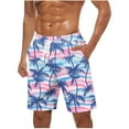 thumbnail image 2 of Mqqzkk Hawaiian Swimming Beach Shorts For Mens Classic Fits Breathable Shorts Soft Comfy Swim Trunks Swimwear with Pocket, 2 of 5