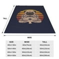 thumbnail image 3 of Honeii Pug dog Yoga Print Fleece Blanket - Throw Blanket for Bed, Sofa, Couch, Camping, and Travel , Microplush Ultra Soft Warm Blanket-80"x60", 3 of 7